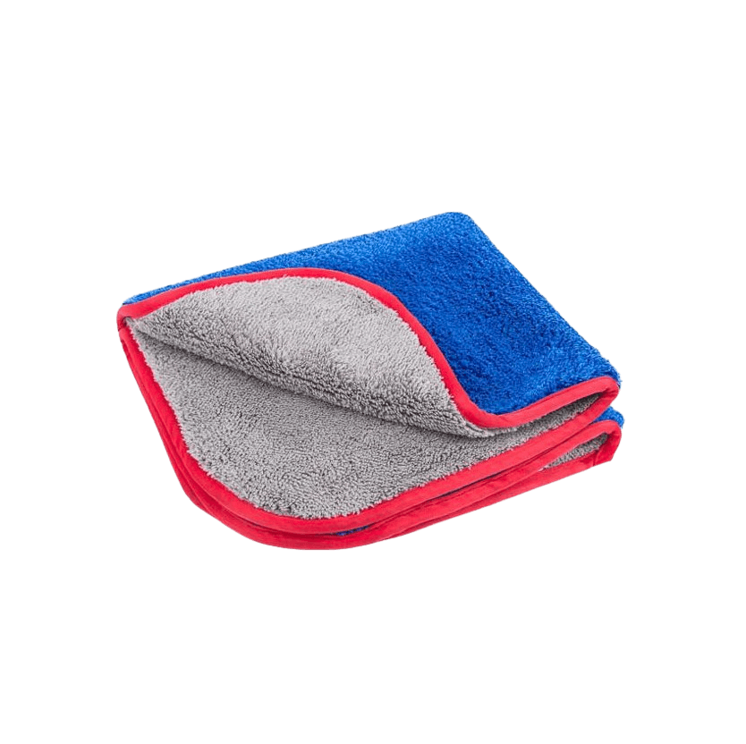 16" x 16" Dual Pile Microfiber Drying Towel (Blue/Red) - Custom Dealer Solutions - DPMDT - BR - 06