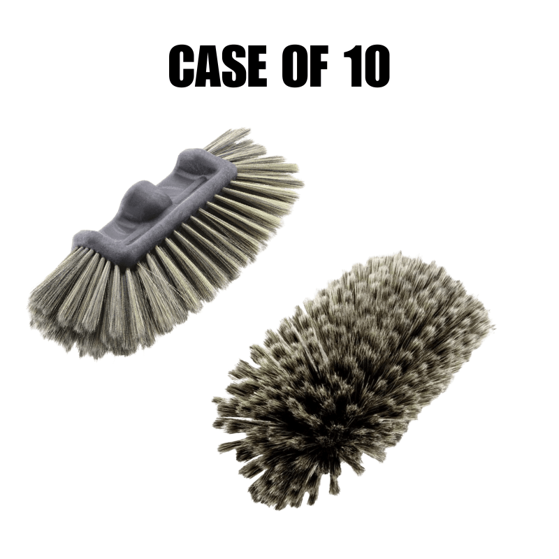 14" Soft Nylon 5 - Corner Car Wash Brush Head [Case of 10] - Custom Dealer Solutions - 5C14B - GRY - CS10