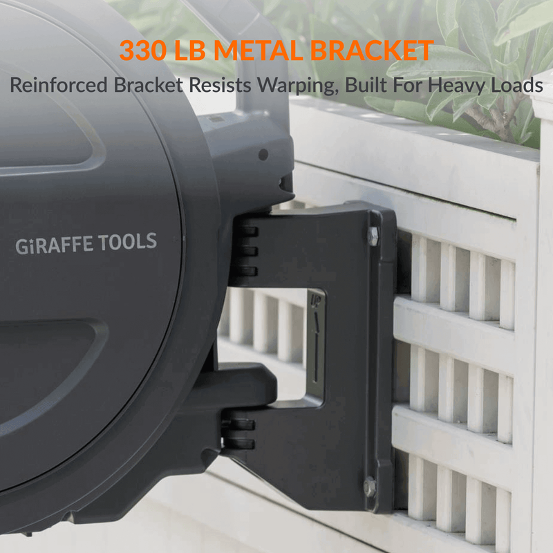 Giraffe Tools Retractable Garden Hose Reel-1/2in-130ft