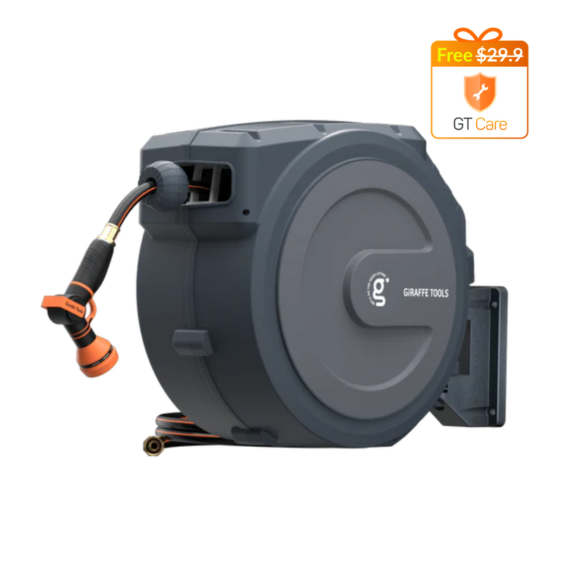 Giraffe Tools Retractable Garden Hose Reel-1/2in-130ft