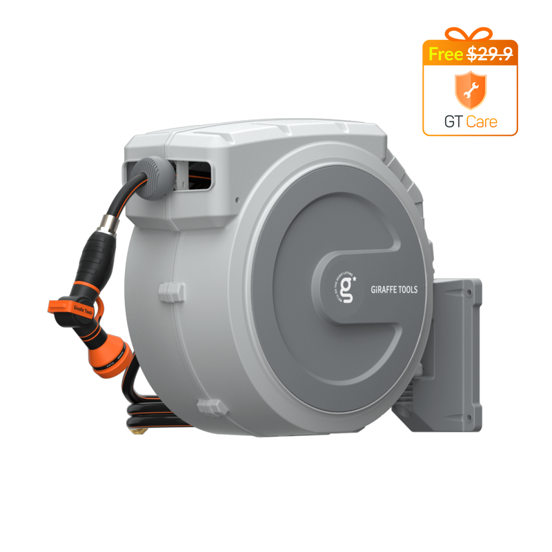 Giraffe Tools Retractable Garden Hose Reel-1/2in-130ft