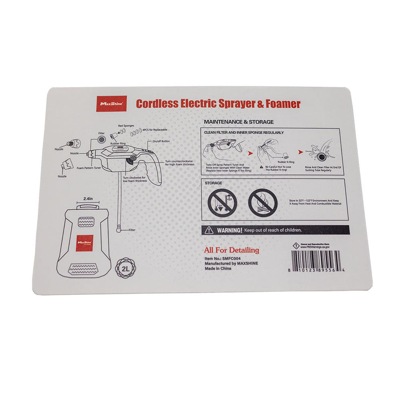 Maxshine Cordless Electric Sprayer & Foamer