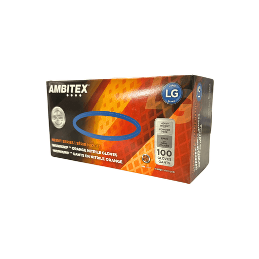 Ambitex 8 Mil Orange Work Grip Nitrile Gloves (100/box) - Custom Dealer Solutions - NLG9201T