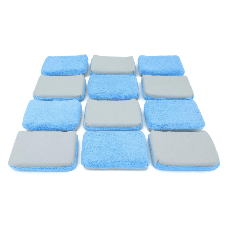 Autofiber Thin Saver Microfiber Coating Applicators (Terry & Suede, Plastic Barrier) - 12 Pack - Custom Dealer Solutions - SSTX101GYB - 12