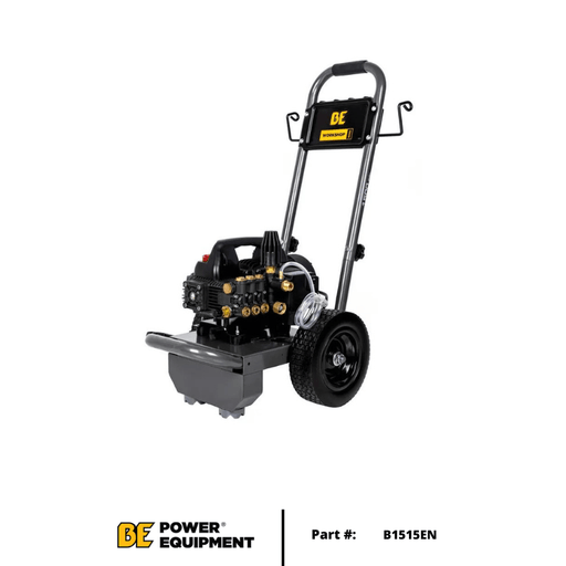 BE Workshop (B1515EN) Cold Water Electric Pressure Washer - 1,500 PSI - 1.6 GPM w/ Powerease Motor - Custom Dealer Solutions - B1515EN
