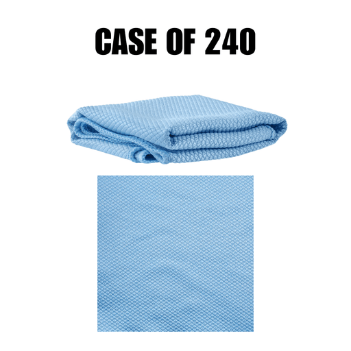 Diamond Weave Microfiber Glass Cleaning Towels [Case of 240] - Custom Dealer Solutions - DWGTB - CS240