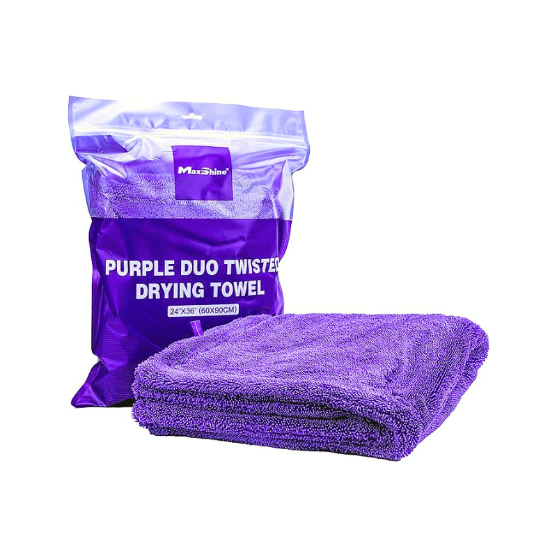 Maxshine 1200 GSM Purple Duo Twisted Loop Microfiber Drying Towel - Custom Dealer Solutions - 1196090P