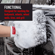 Maxshine Black/White Microfiber Wash Mitt - Custom Dealer Solutions - 1130004W