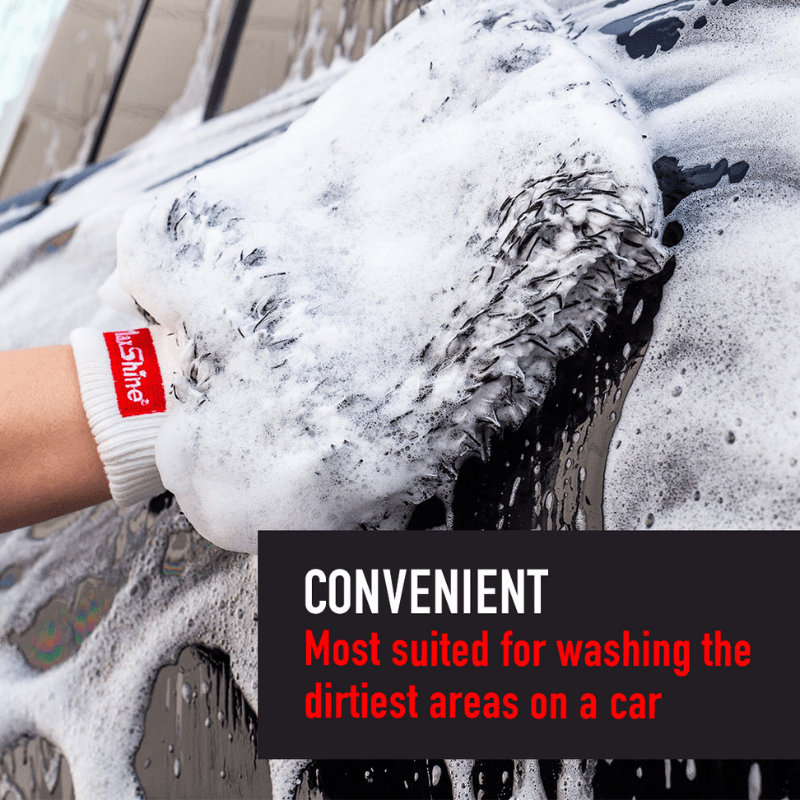 Maxshine Black/White Microfiber Wash Mitt - Custom Dealer Solutions - 1130004W