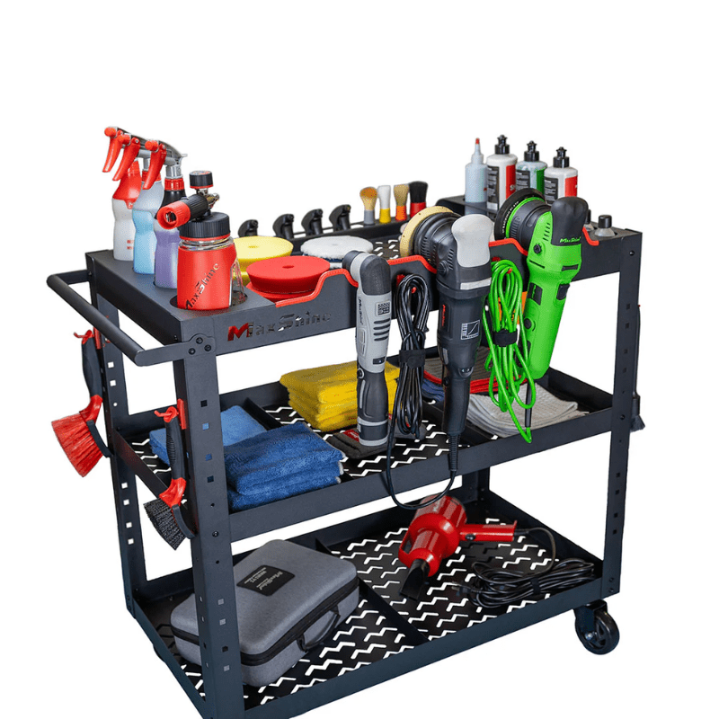 Maxshine Premium Steel Detailing Rolling Trolley - Custom Dealer Solutions - 702316