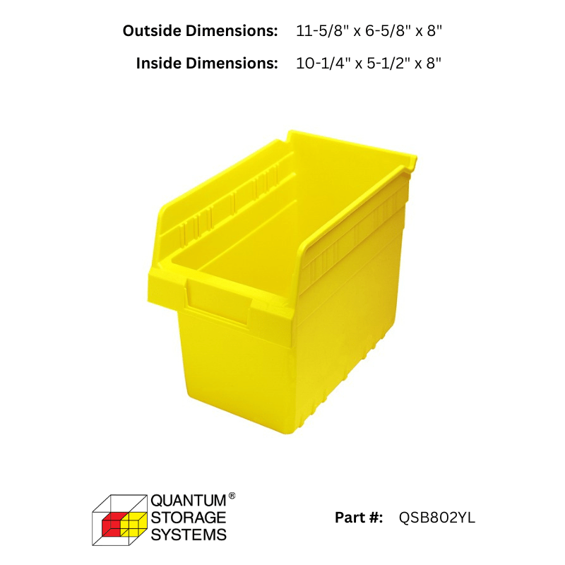 Quantum 36" x 12" x 39" Store - Max 8" Shelf Bin Wire Shelving System (4 Shelves) - Custom Dealer Solutions - WR4 - 39 - 1236 - 802YL