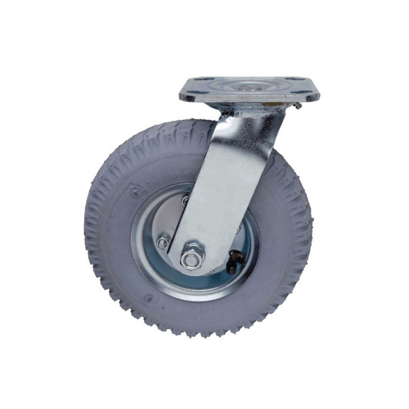 Quantum PT - NS 8" Pneumatic Plate Caster, Swivel - Custom Dealer Solutions - PT - NS
