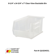 Quantum QMD - 36H - 240CL Mobile Double Sided Louvered Rack w/ 56 Clear View Bins - Custom Dealer Solutions - QMD - 36H - 240CL