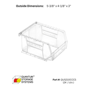 Quantum Storage Crystal Clear Ultra Stack & Hang Bins - Custom Dealer Solutions - QUS210CCCS