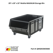 Quantum Storage QMS843MOB 29" x 19" x 15" Mobile MAGNUM Storage Bins - Custom Dealer Solutions - QMS843MOBBK