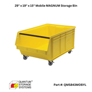 Quantum Storage QMS843MOB 29" x 19" x 15" Mobile MAGNUM Storage Bins - Custom Dealer Solutions - QMS843MOBYL