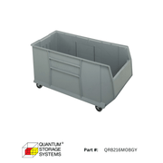 Quantum Storage QRB216MOB Mobile Rack Bins - Custom Dealer Solutions - QRB216MOBGY