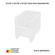 Quantum WR5 - 600CL 5 Shelf 36" x 18" x 74" Bin Storage System w/ 12 QGH600CL Bins - Custom Dealer Solutions - WR5 - 600CL