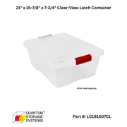 Quantum WR6 - 191507CL Clear - View Latch Container Wire Shelving System - Custom Dealer Solutions - WR6 - 191507CL