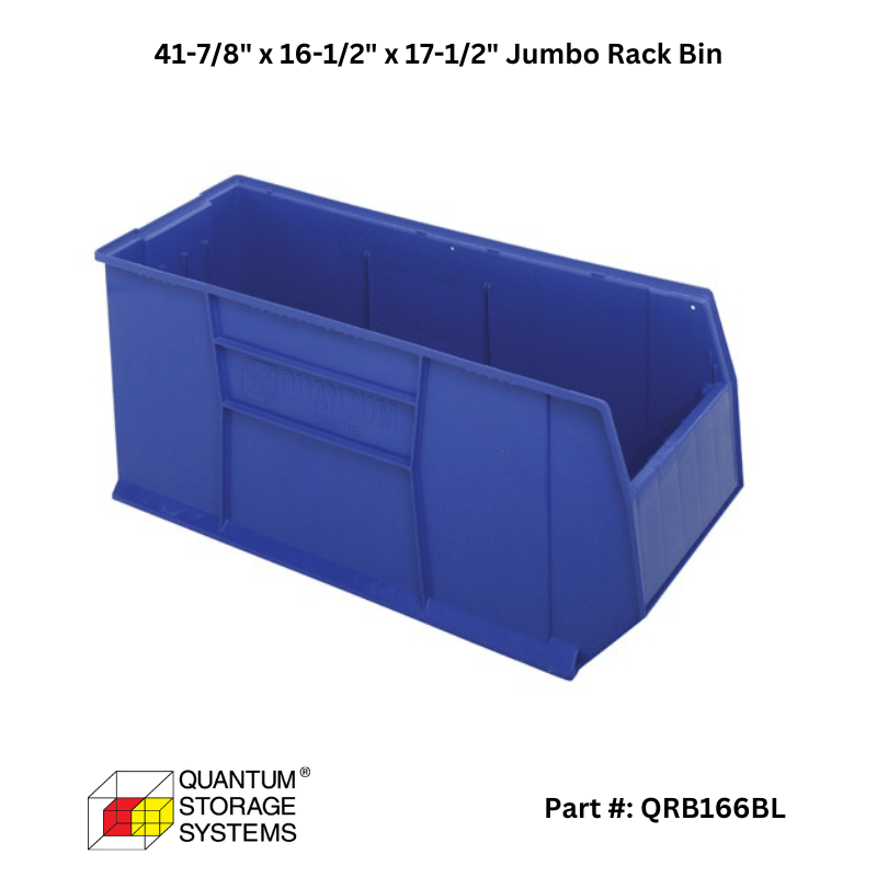 Quantum WRA86 - 2136C - 166BL 42" x 36" x 86" 5 Shelf Wire Shelving System w/ 8 Rack Bins - Custom Dealer Solutions - WRA86 - 2136C - 166BL