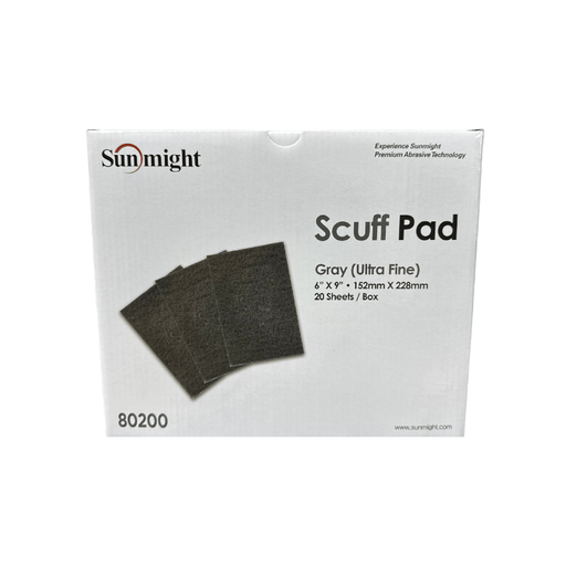 Sunmight 6" x 9" Scuff Pads Gray Ultra Fine 20/Box - Custom Dealer Solutions - 80200