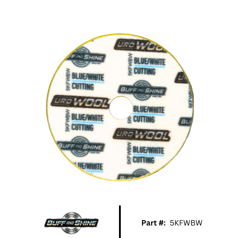 Uro Wool Blue/White Heavy Cutting Pad - Custom Dealer Solutions - 5KFWBW