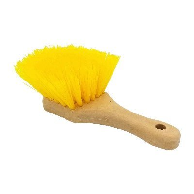 Yellow Stiff Utility Scrub Brush - 8 Inch [Case of 24]