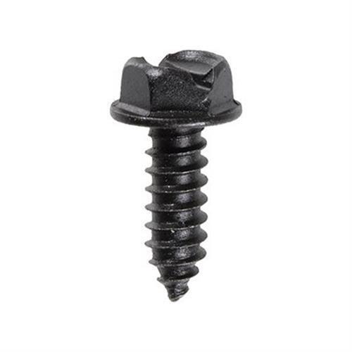 1/4" x 3/4" Slotted Hex Washer Head License Plate Screws - Custom Dealer Solutions - F1032BLK - 50