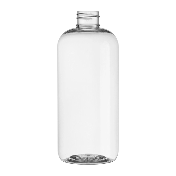 16 oz. Clear PET Plastic Boston Round Bottle - Custom Dealer Solutions - CDS - PBR16 - 01