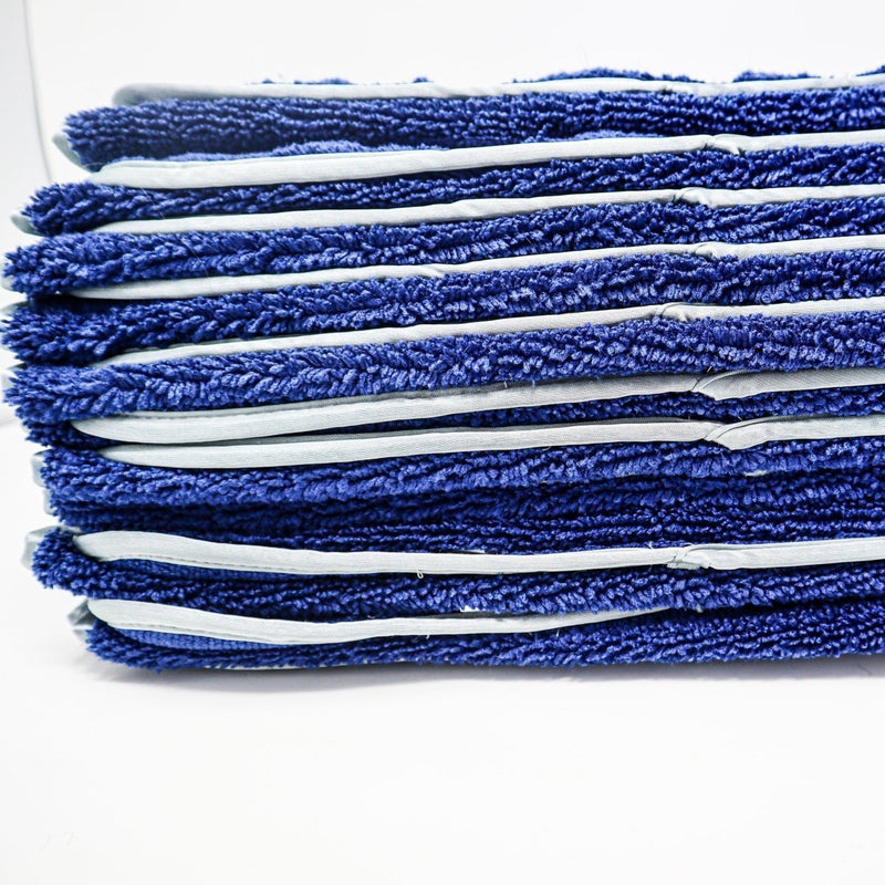 16" x 24" All Purpose Microfiber Towels w/ Silk Wrapped Gray Edge - 12 Pack - Custom Dealer Solutions - DPMT - BG - 12