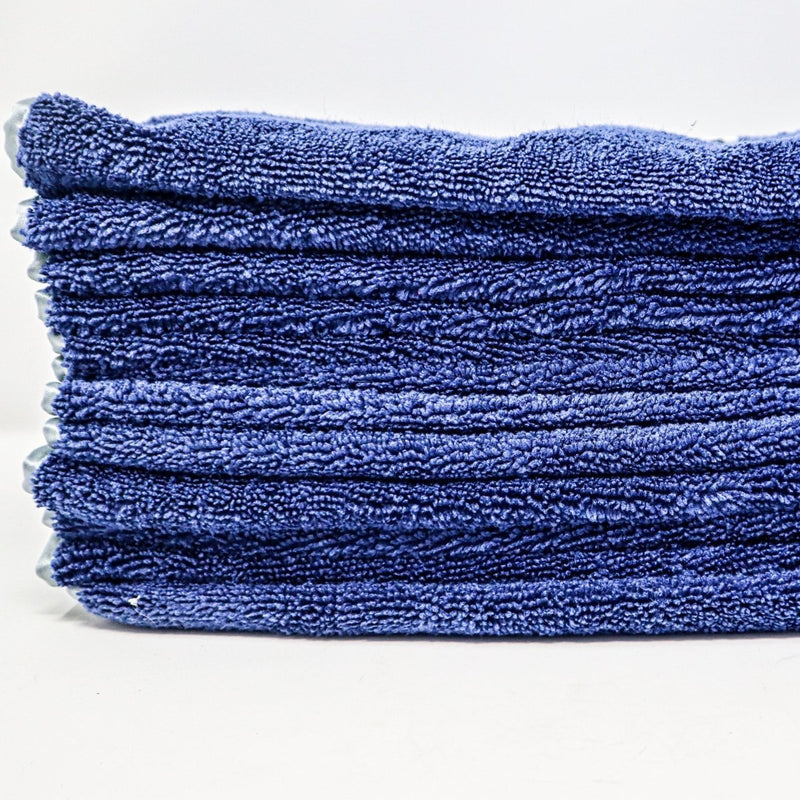 16" x 24" All Purpose Microfiber Towels w/ Silk Wrapped Gray Edge - 12 Pack - Custom Dealer Solutions - DPMT - BG - 12