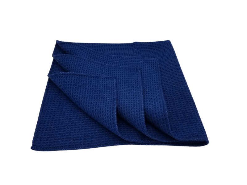 24" x 24" Overlock Edge Waffle Weave Towels (Blue) - Custom Dealer Solutions - LWWT24 - 06