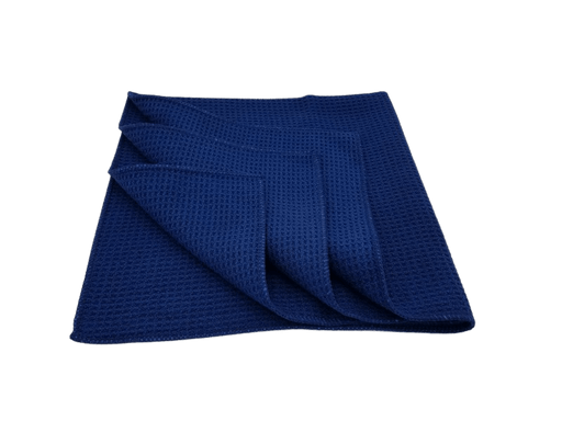 24" x 24" Overlock Edge Waffle Weave Towels (Blue) - Custom Dealer Solutions - LWWT24 - 06