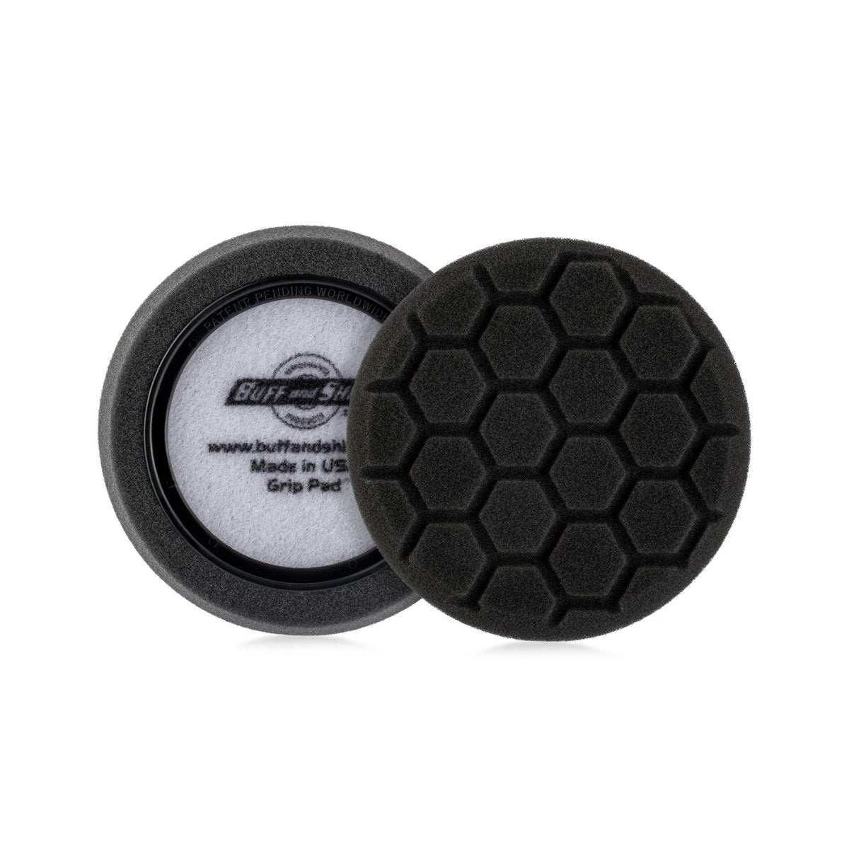 4" Black Finishing Hex Faced Foam Grip Pad - 2 Pack - Custom Dealer Solutions - 420RH