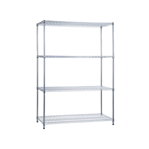 48" x 24" x 72" Wire Shelving Unit w/o Casters (4 Shelves) - Custom Dealer Solutions - SU244872