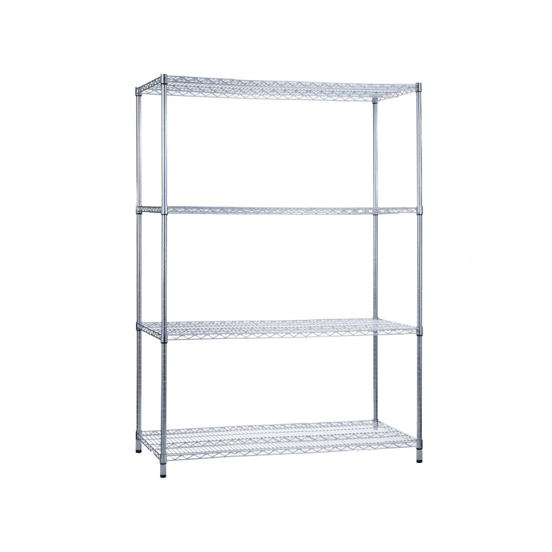 48" x 24" x 72" Wire Shelving Unit w/o Casters (4 Shelves) - Custom Dealer Solutions - SU244872