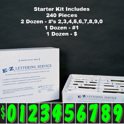 7 1/2 Tall Chartreuse Starter Kit (EZ126) - Custom Dealer Solutions - EZ126