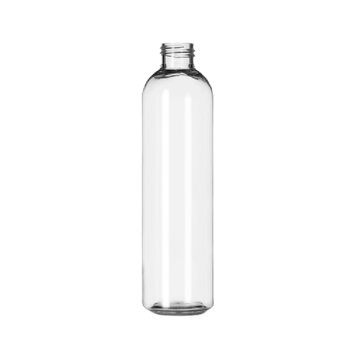 8 oz. Clear PET Plastic Round Cosmo Bottle - Custom Dealer Solutions - CDS - CB8 - 01