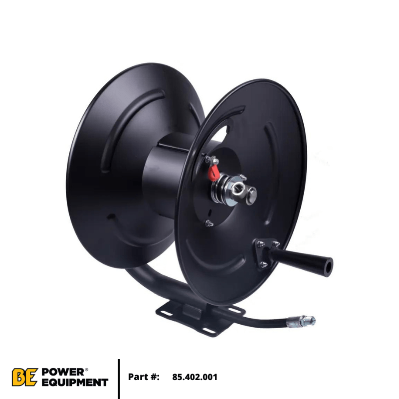 BE 100' x 3/8" Manual High Pressure Hose Reel (85.402.001) - Custom Dealer Solutions - 85.402.001