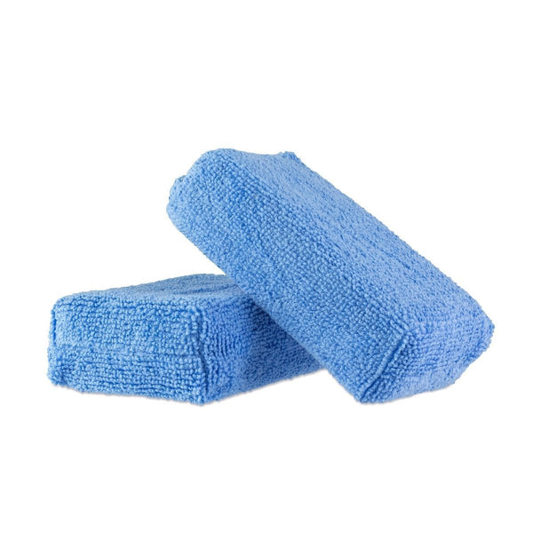 Blue Rectangular Microfiber Applicator Pads - Custom Dealer Solutions - MF - APP - 01