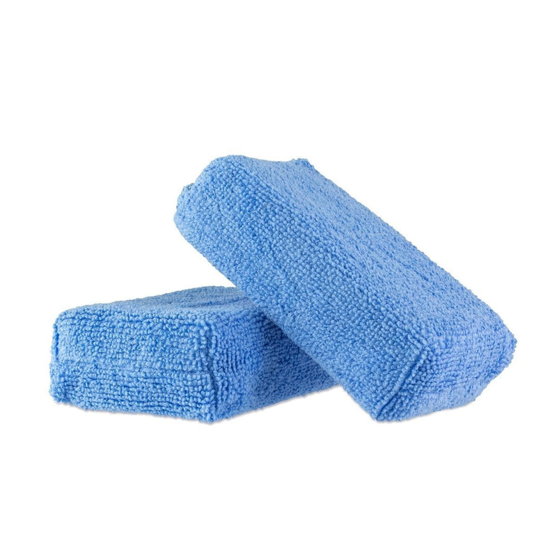 Blue Rectangular Microfiber Applicator Pads - Custom Dealer Solutions - MF - APP - 01