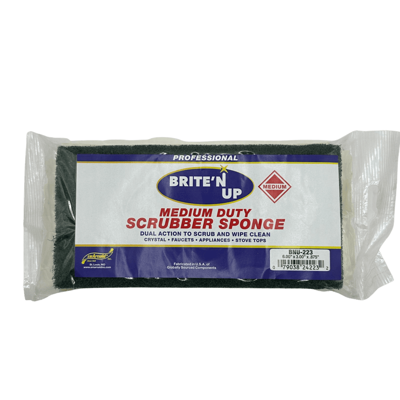 Brite N' Up Medium Duty Scrubber Sponge - Custom Dealer Solutions - BNU - 223