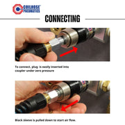 Coilhose Pneumatics 5 - in - 1 Safety Exhaust Coupler 1/4" Body, 1/4" FPT - Custom Dealer Solutions - 150USE - DPB