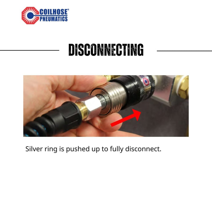 Coilhose Pneumatics 5 - in - 1 Safety Exhaust Coupler 1/4" Body, 1/4" FPT - Custom Dealer Solutions - 150USE - DPB