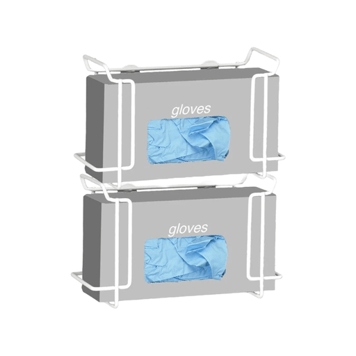 Double Wire Glove Box Dispenser (White) - Custom Dealer Solutions - 552