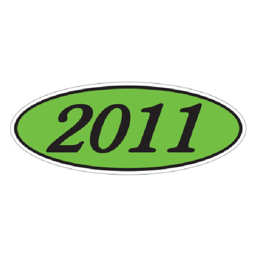 EZ - Line Oval Model Windshield Year Stickers For Auto Glass - Custom Dealer Solutions - EZ198 - C - 05