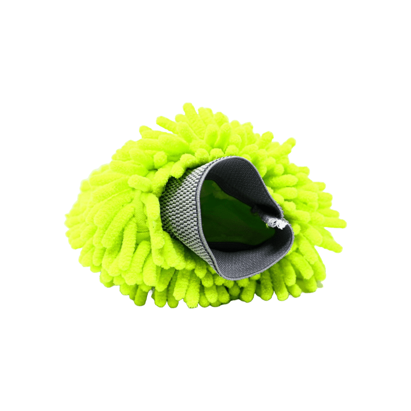 Green Microfiber Chenille Wash Mitt - Custom Dealer Solutions - MFWM - GRN