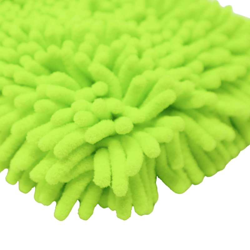 Green Microfiber Chenille Wash Mitt - Custom Dealer Solutions - MFWM - GRN