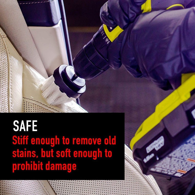 Maxshine Soft Leather & Fabric Drill Brush Set - Custom Dealer Solutions - 7012010