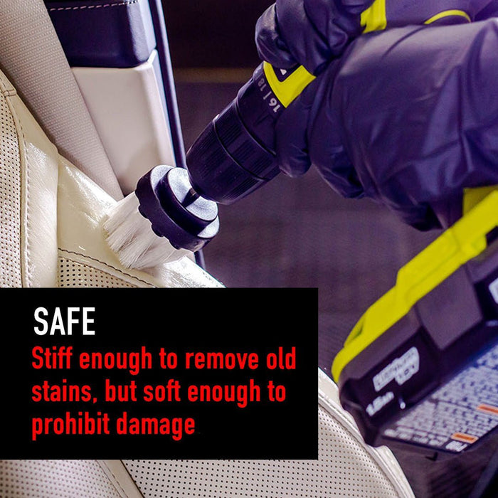 Maxshine Soft Leather & Fabric Drill Brush Set - Custom Dealer Solutions - 7012010